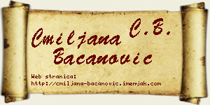 Cmiljana Bacanović vizit kartica